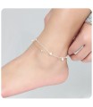 Sweet Pearls Rose Gold Plated Silver Anklet ANK-322-RO-GP